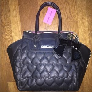 NEW! Pink/Black Betsy Johnson Purse